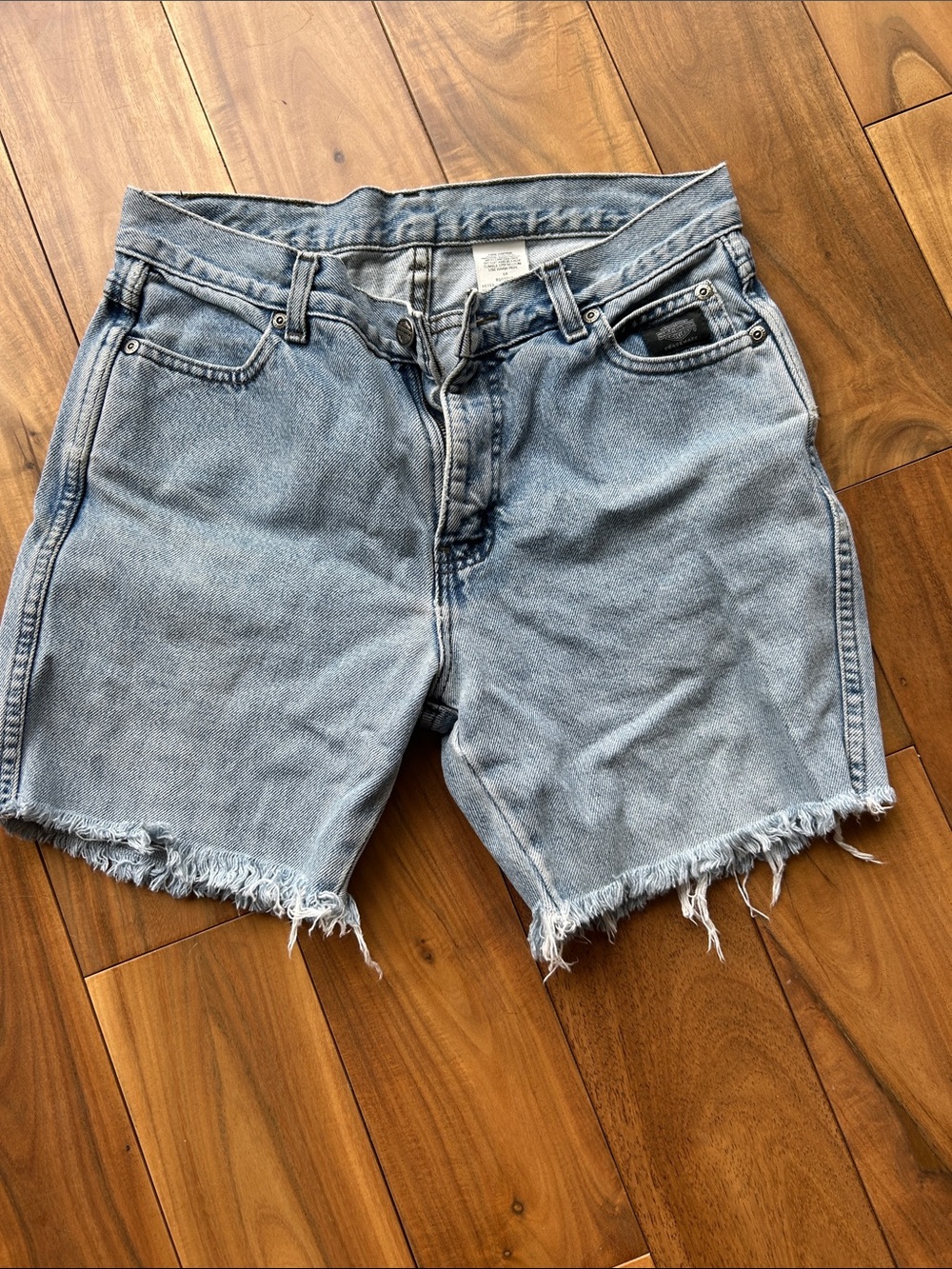 Harley-Davidson Light Blue Cutoff Denim Shorts